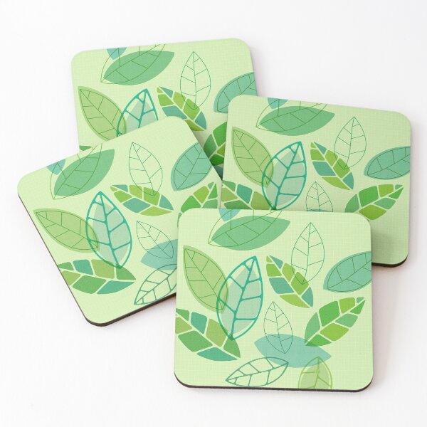 Item preview, Leafy Mix - Textured Miscellany of Blue + Green Leaves designed and sold by PaisleyMcNoodle.