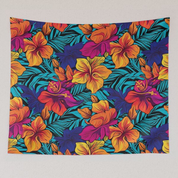 Item preview, Vibrant Tropical Floral Pattern: Colorful, Bold, and Chicano-Inspired designed and sold by GiveMeMood.