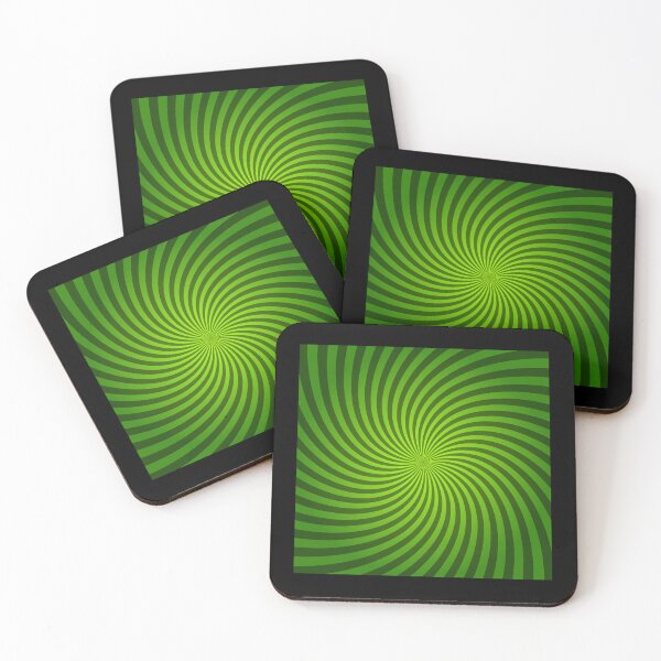 Item preview, Hypnotic Spiral "Discordia" - Green, Square, Clockwise designed and sold by Ella Jameson.