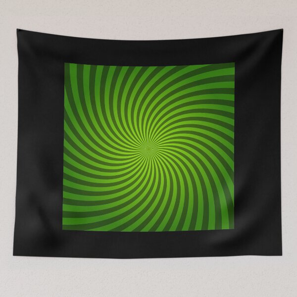 Item preview, Hypnotic Spiral "Discordia" - Green, Square, Clockwise designed and sold by Ella Jameson.