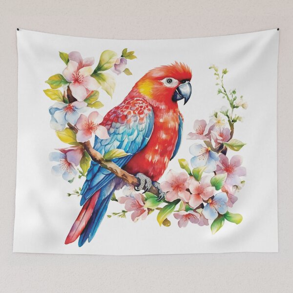 Item preview, Cute Parrot Sitting On A Branch designed and sold by AdrianGrosu.