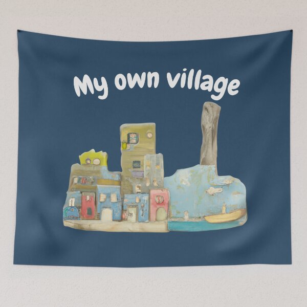 Item preview, Wooden village designed and sold by Ball-and-Match.