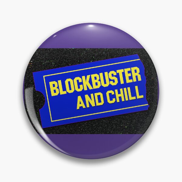 Item preview, BLOCKBUSTER and CHILL - Movie Store VHS - Be kind REWIND - Throwback DVD rental - retro VCR - TV static designed and sold by originalsusie.