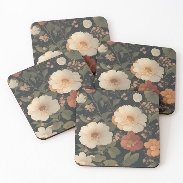 Item preview, AI Generated 70s Watercolor Tropical Flower and Leaf pattern  designed and sold by AiArtMerch.