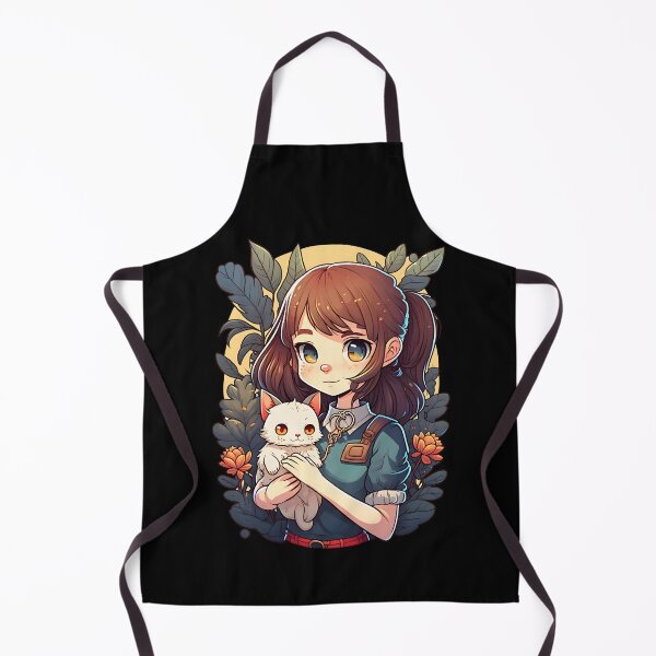 Item preview, Girl and Cat Kawaii Anime Cat Lovers designed and sold by SecretDicer.
