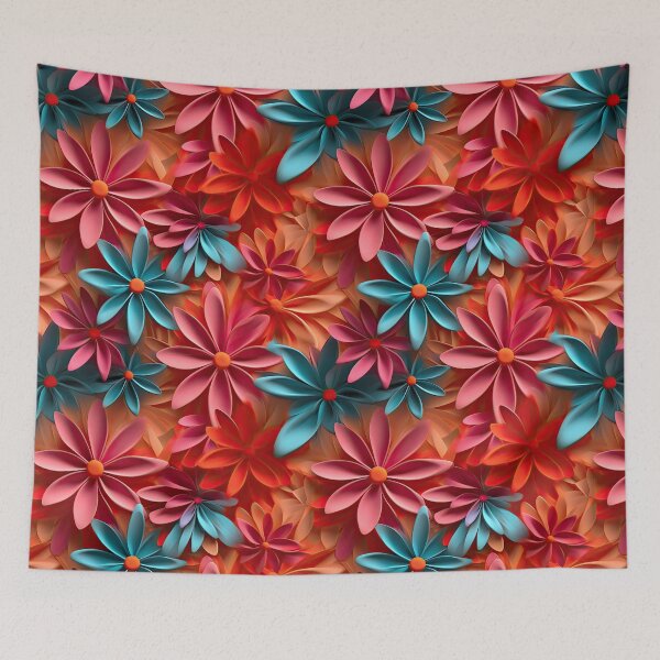 Item preview, 3D Papercut Flowers pattern designed and sold by CreaturesLikeUs.