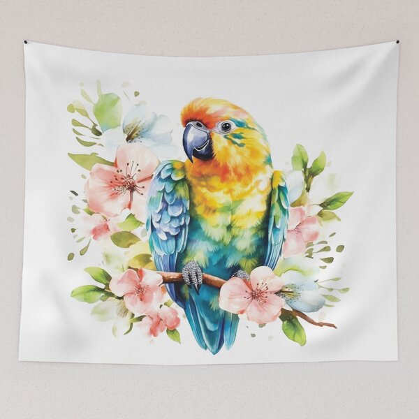 Item preview, Cute Parrot Sitting On A Branch designed and sold by AdrianGrosu.
