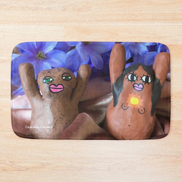 Item preview, Mr. Blob and Sun Goddess, Rose Gold Pink, Floral Photographic Art, v2 | @lilsboobthangs designed and sold by lilsboobthangs.