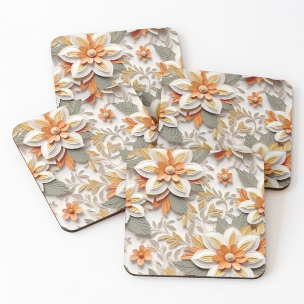 Item preview, 3D Papercut Flowers pattern designed and sold by CreaturesLikeUs.