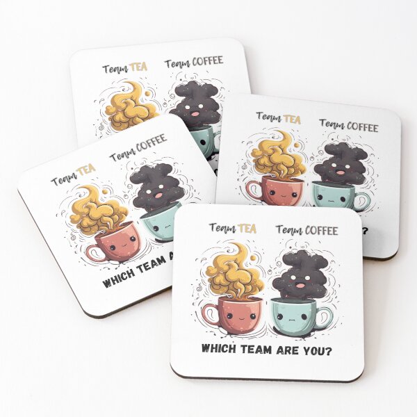 Item preview, Kawaii Brew Rivalry - Cute Battle between Team Tea and Team Coffee designed and sold by Adam Arts.
