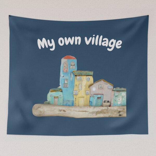 Item preview, Wooden village designed and sold by Ball-and-Match.