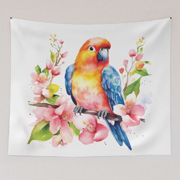 Item preview, Cute Parrot Sitting On A Branch designed and sold by AdrianGrosu.