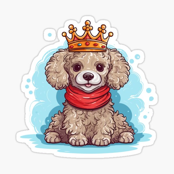 "King of the house Queen of the house Poodle Puppy" Sticker for