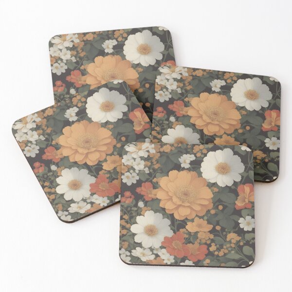 Item preview, AI Generated 70s Watercolor Tropical Flower and Leaf pattern  designed and sold by AiArtMerch.
