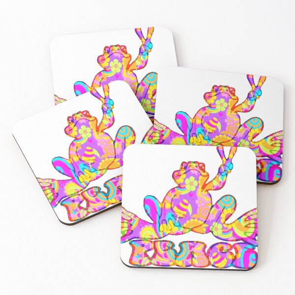 Item preview, Flower Power Peace Frog  designed and sold by natnat7w.