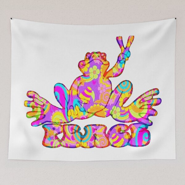 Item preview, Flower Power Peace Frog  designed and sold by natnat7w.