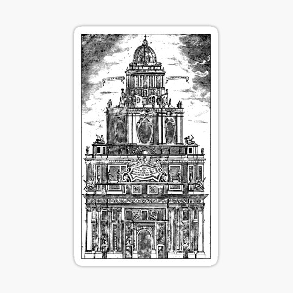 Item preview, External Facade of S. Laurentii Taurini: Unveiling the Grandeur of History designed and sold by TheBlackPixelCo.