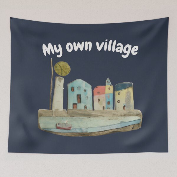 Item preview, Wooden village designed and sold by Ball-and-Match.