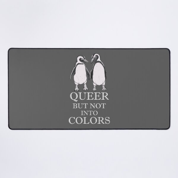 Item preview, Queer But Not Into Colors - Humboldt Penguins - Gay Penguins - White text & dark grey designed and sold by EcoElsa.