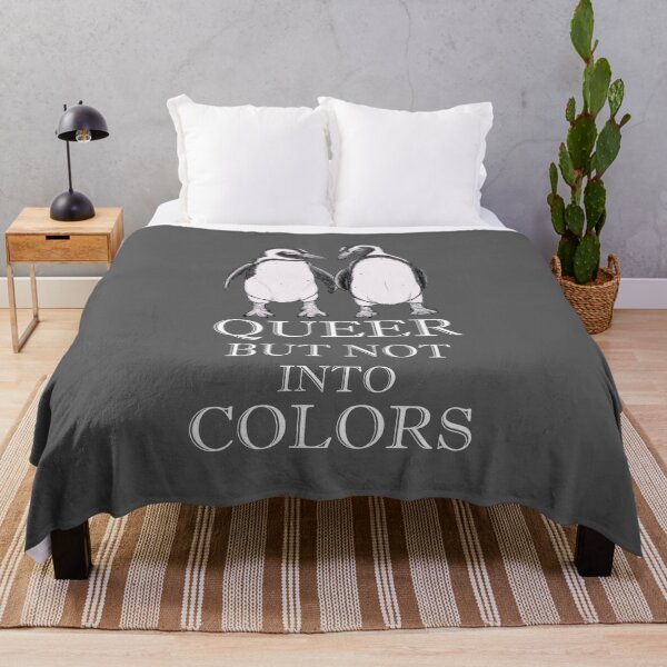 Item preview, Queer But Not Into Colors - Humboldt Penguins - Gay Penguins - White text & dark grey designed and sold by EcoElsa.