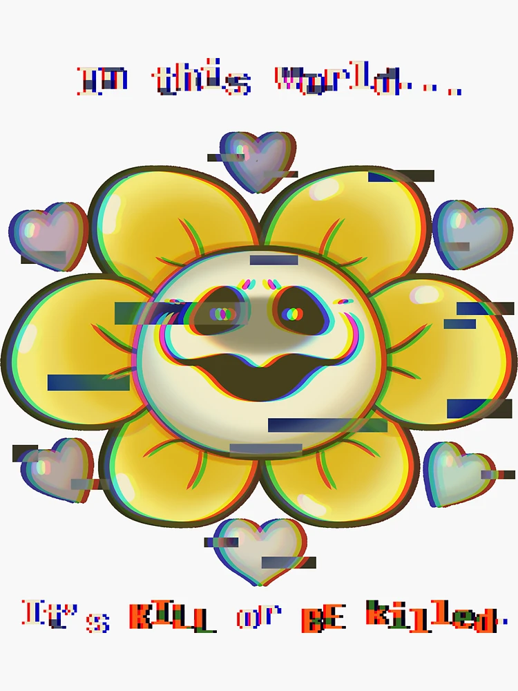 Evil Flowey the Flower Sticker for Sale by Metasaki