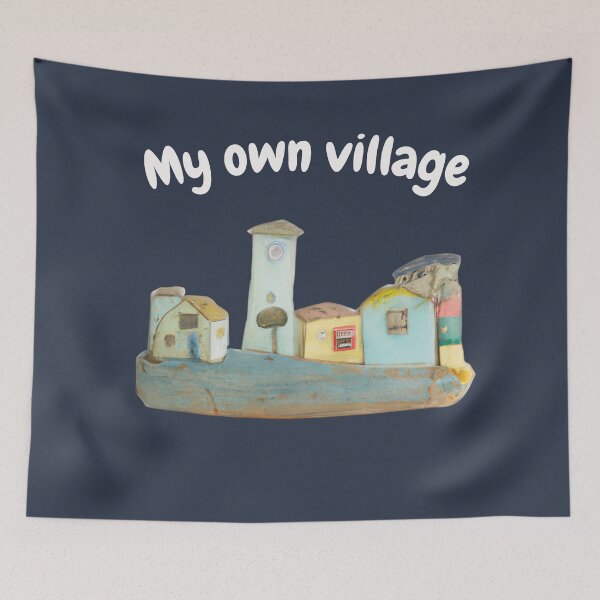 Item preview, Wooden village designed and sold by Ball-and-Match.