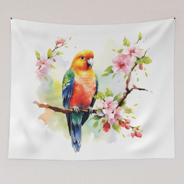 Item preview, Cute Parrot Sitting On A Branch designed and sold by AdrianGrosu.