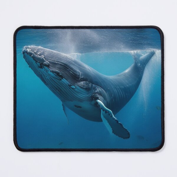 Artikelvorschau, Foto eines Blauwals, der unter dem Meer mit Korallenriff schwimmt entworfen und verkauft von BBGIFTSUK.