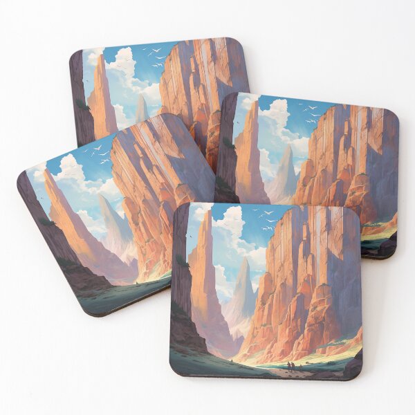 Item preview, an awe-inspiring illustration of towering cliffs  designed and sold by Wilderness Algorithm.
