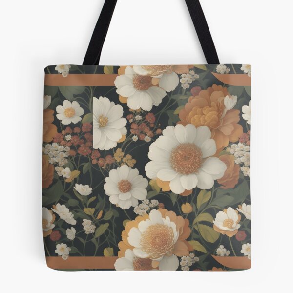 Item preview, AI Generated 70s Watercolor Tropical Flower and Leaf pattern  designed and sold by AiArtMerch.
