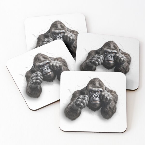 Item preview, close up of gorilla - Different logo size, position? Email me - designed and sold by Picture-Art.