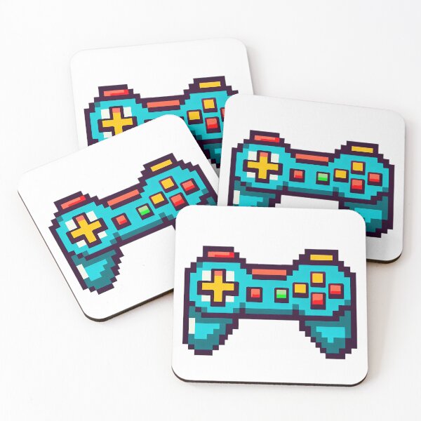Item preview, joystick blue color pixel art designed and sold by Design  Xpress.