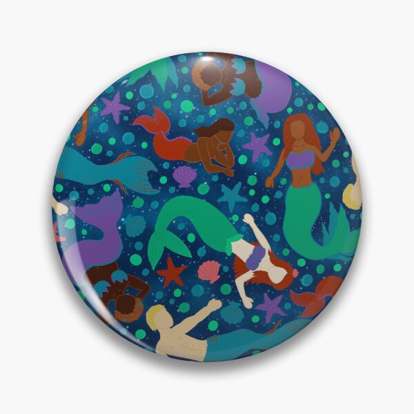 Item preview, Diverse Mermaids Seamless Pattern - Starry Sea Background designed and sold by EcoElsa.