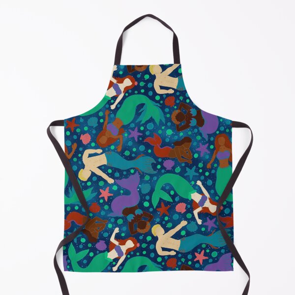 Item preview, Diverse Mermaids Seamless Pattern - Starry Sea Background designed and sold by EcoElsa.
