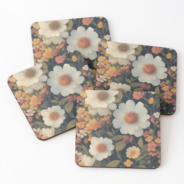 Item preview, AI Generated 70s Watercolor Tropical Flower and Leaf pattern  designed and sold by AiArtMerch.