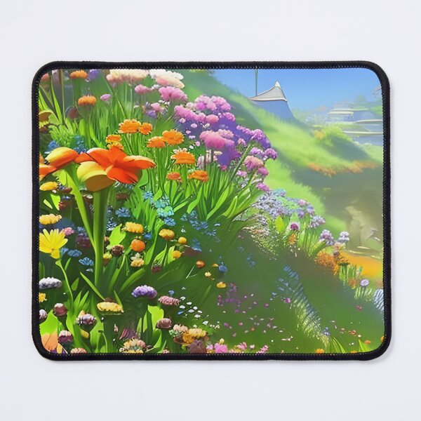 Item preview, Fields of colorful flowers designed and sold by brandway.