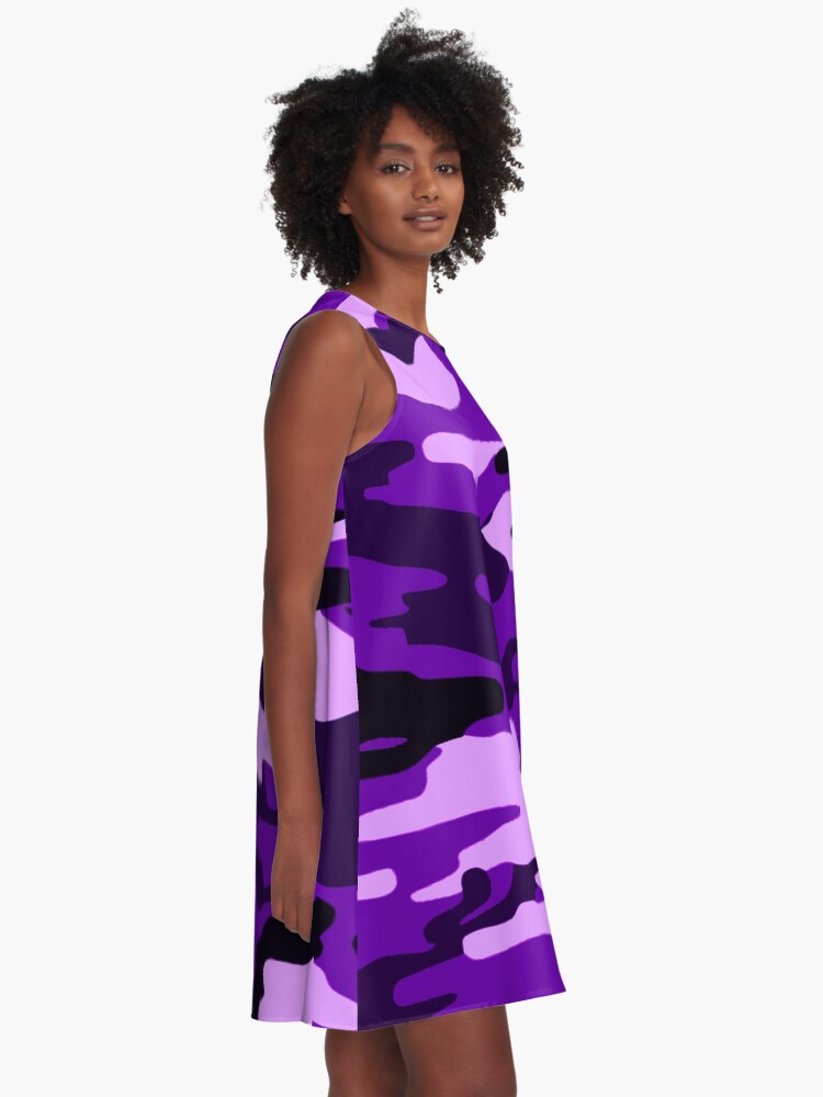 purple camouflage dress
