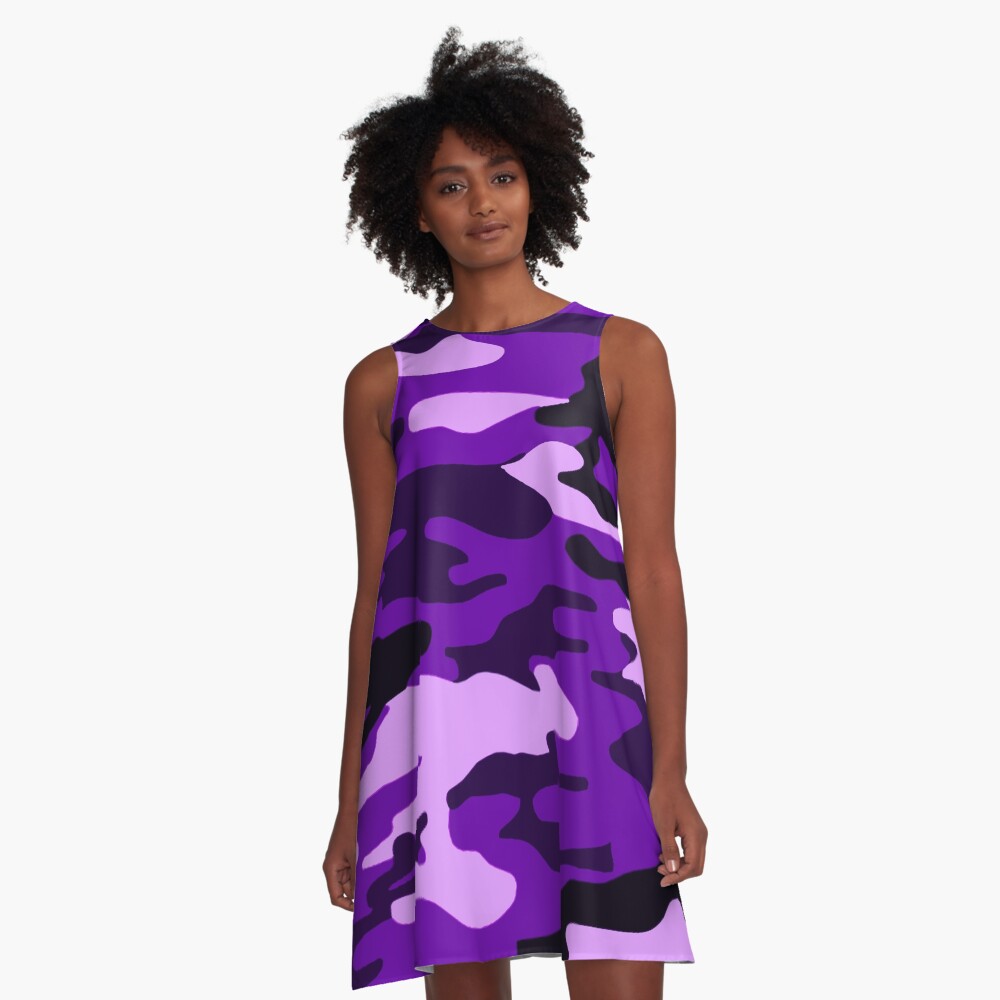 purple camo dress