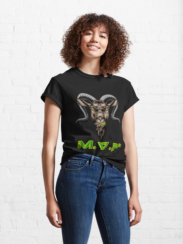 aaron rodgers mvp angry goat  Classic T-Shirt for Sale by juliewittner