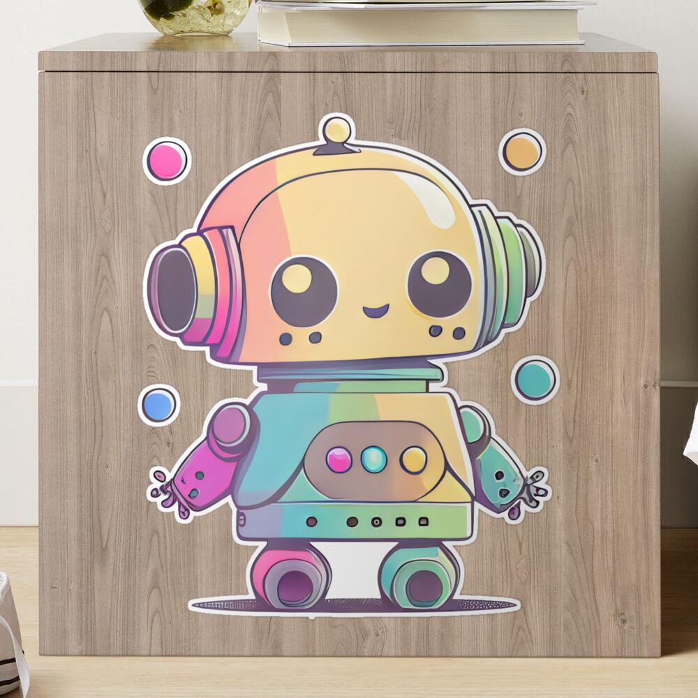 Cute Robot Stickers Roll Science Theme Stickers For - Temu