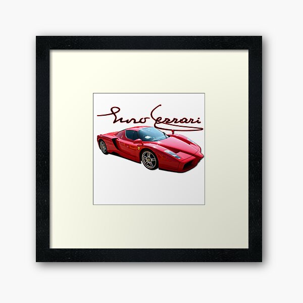 Ferrari Enzo Cartoon Framed Art Print By Toonmyride Redbubble