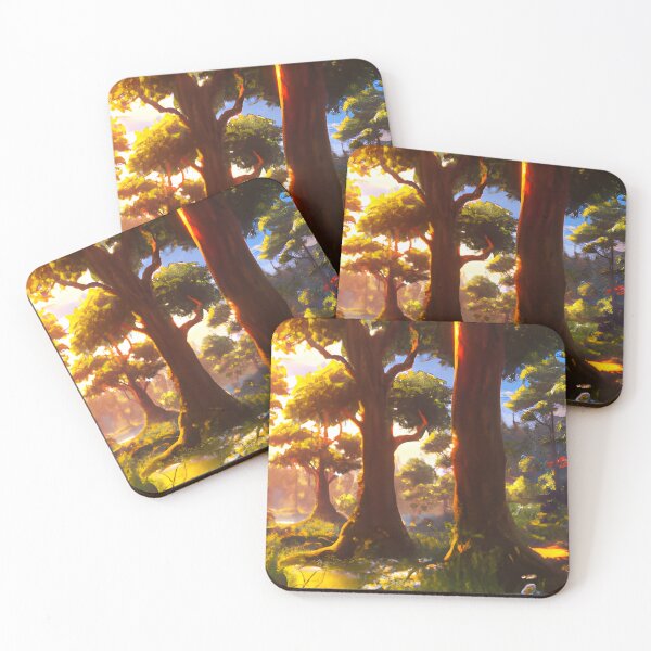 Item preview, Green wild forest at sunset designed and sold by brandway.