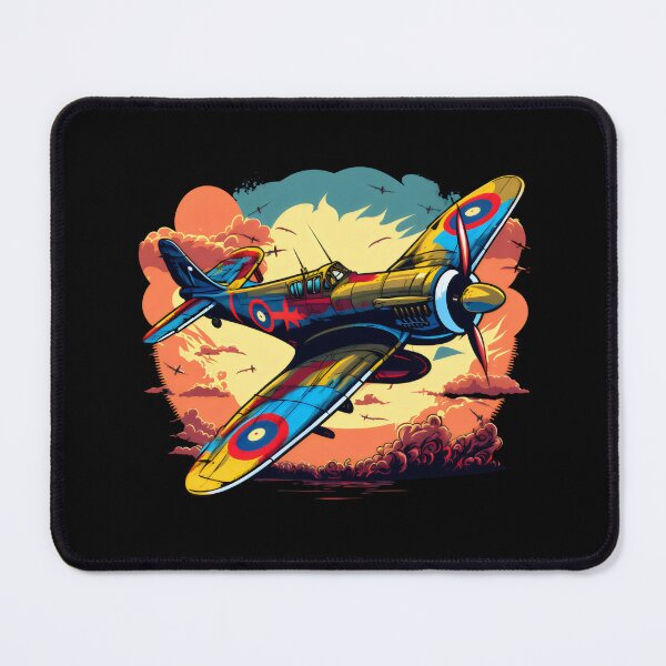 Item preview, Spitfire Airplane Vintage Pilot Aviator Military Warbirds designed and sold by farhanhafeez.