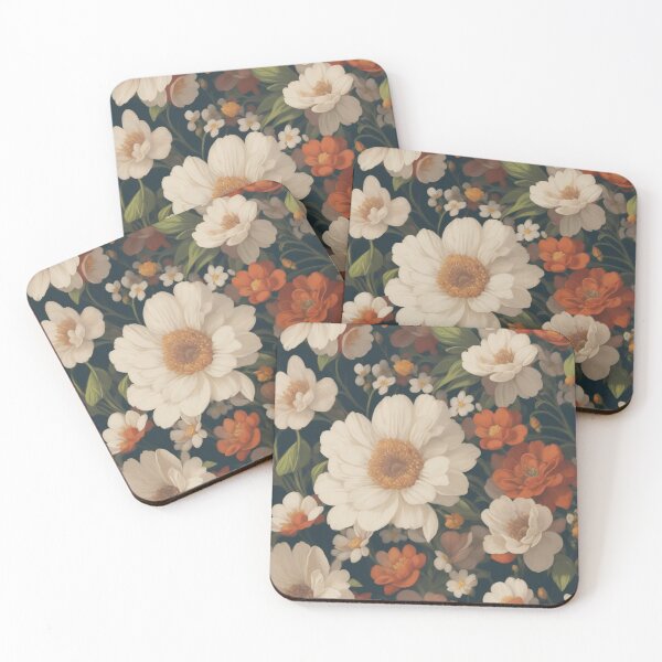 Item preview, Generated 70s Watercolor Tropical Flower and Leaf pattern  designed and sold by AiArtMerch.