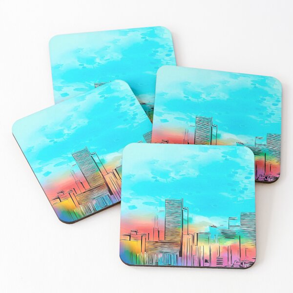 Item preview, Colorful Watercolor Painted City designed and sold by Design  Xpress.