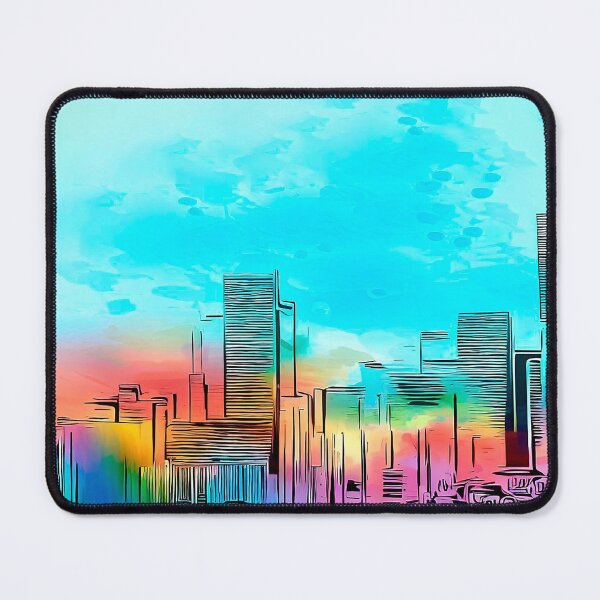 Item preview, Colorful Watercolor Painted City designed and sold by Design Xpress.