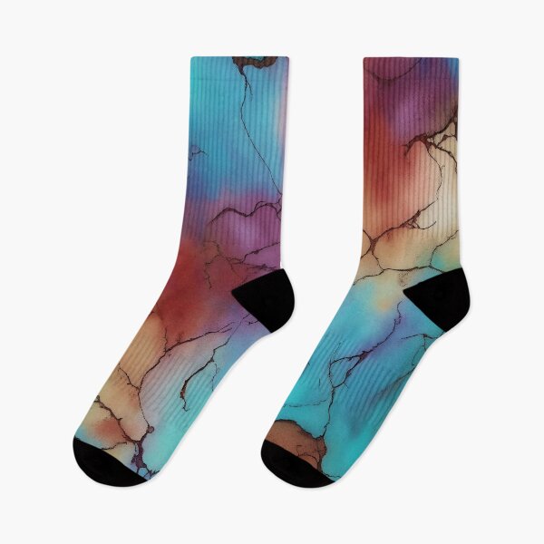 Item preview, Teal Watercolor Flow ink shades colorful of a fluid Abstract Painting with Black Lines and liquid Marble Texture designed and sold by Bb-gl.