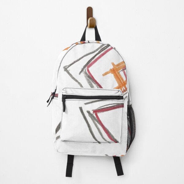 Item preview, Lightning Bolt - Abstract Textured Bowie Style - Orange and Red designed and sold by Sarah Rosie Studios.