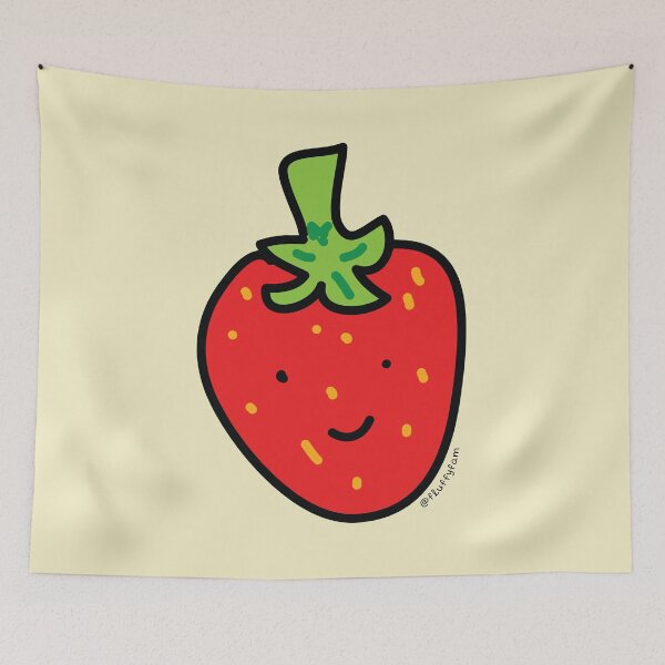 Item preview, strawberry cute fruit designed and sold by fluffyfamcraft.