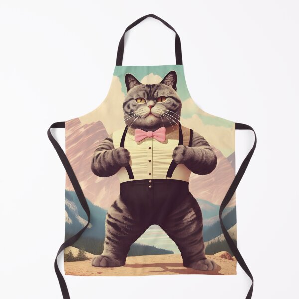 Item preview, Muscle Meow Retro Art Cat designed and sold by KittyStampedeCo.
